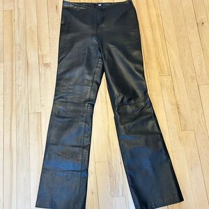 Black Leather Women's Pants